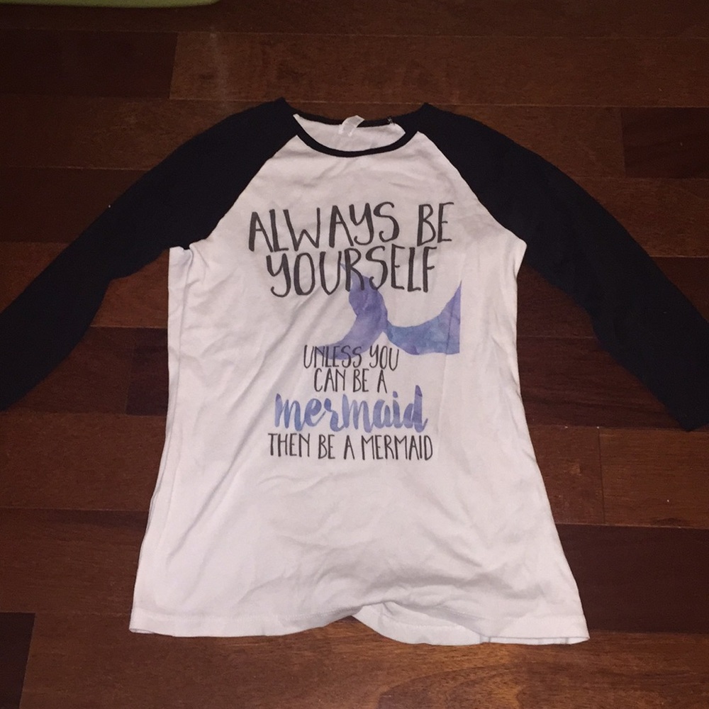 Mermaid t shirt quarter sleeve